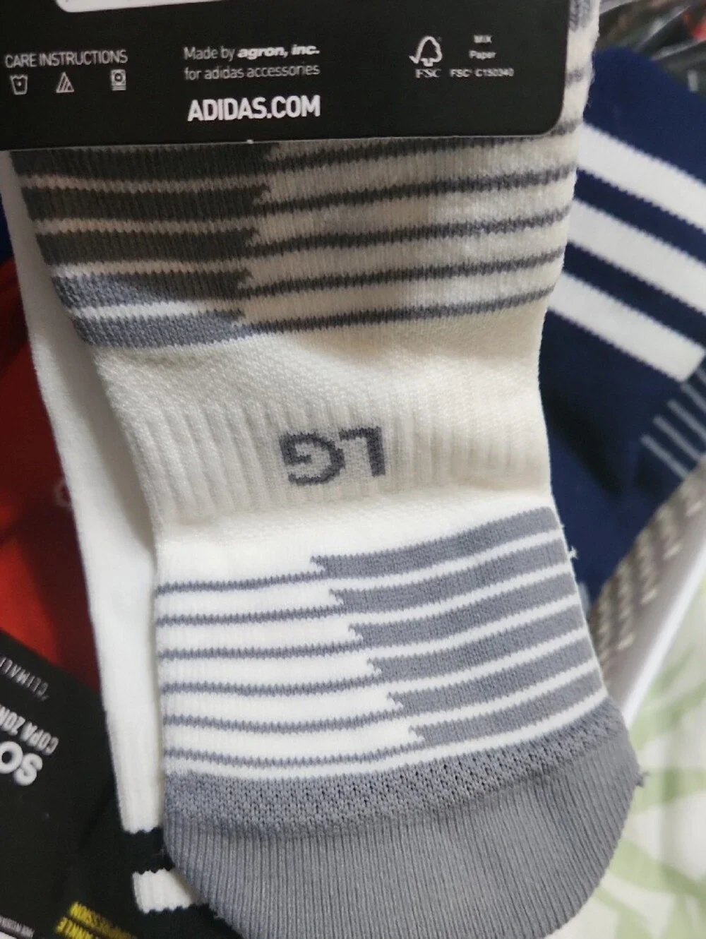 adidas Men’s Soccer Copa Zone Crew Socks — White Size L 9 -13